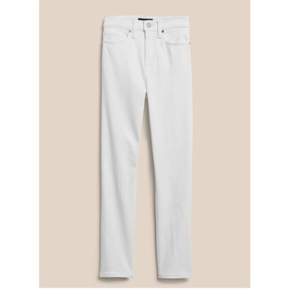 Banana Republic Ultra High Rise Slim Jeans White Stretch Ankle 26/2 TALL RT$109 - Picture 6 of 12